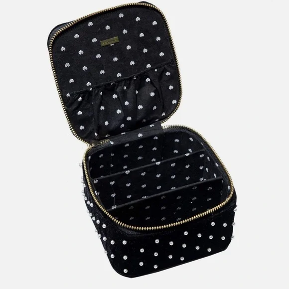 Lele Sadoughi Everything Case Velvet Pearl Travel NWT Storage Organizer Pouch - Picture 2 of 3